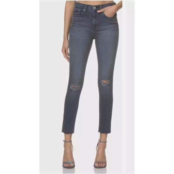 Rag & Bone High-Rise Ankle Skinny Distressed Jeans - Picture 1 of 7